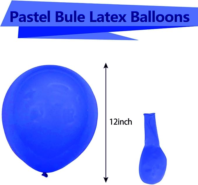 100 Pieces Blue UV Neon Glow in the Dark Balloons Neon Party Supplies Black Light Balloon for Hanukkah Glow Helium Fluorescent Latex Balloons for Birthday Party Decoration