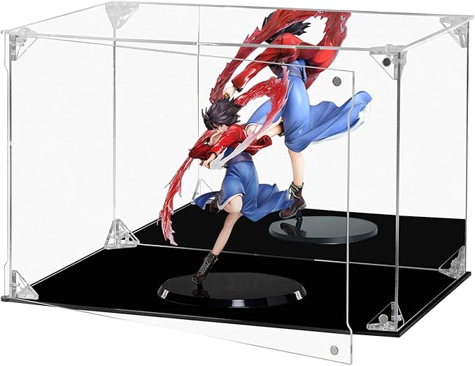 Acrylic Display Case for Collectibles Assemble Clear Dustproof Acrylic Display Box with Mirrored Back, Alternative Glass Case for Action Figures Lego Model Doll Toys Display (12x8x8 inch; 30x20x20 cm)