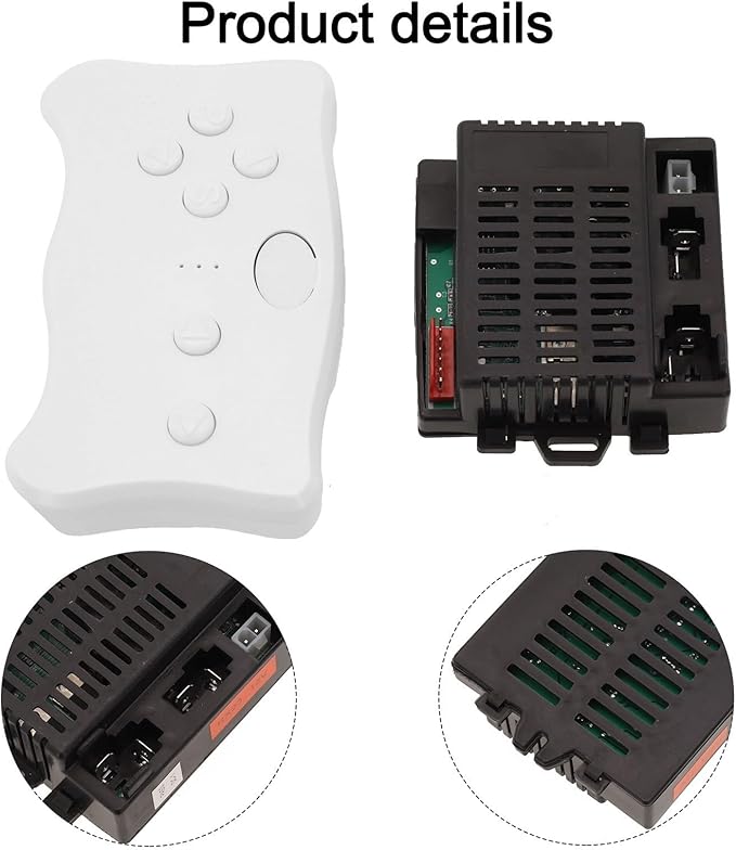 2.4G RC Remote Control Receiver 6V 12V 24V Electric Motor Controller Compatible for Children Electric Toy Car with Battery Installation Instructions(RX23 A 12V Full set)