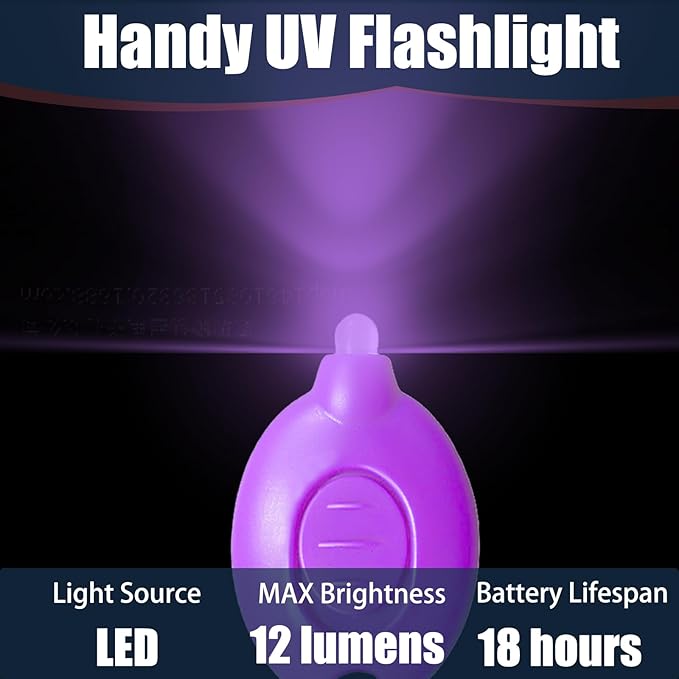 Invisible Ink Pens with UV Light, Magic Spy Pens with Mini UV LED Keychain Flashlights for Secret Messages, Disappearing Ink Pens with Black Light for Kids, Ideal for Parties and Gifts (9PCS)