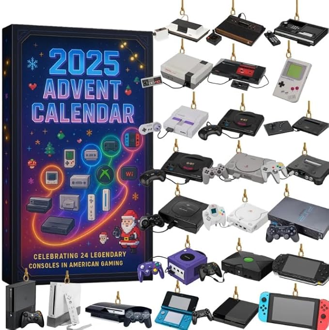 Gaming Collectible Display Set – 24 Retro Console Style Mini Display Models for Desk, Shelf & Game Room Decor, Non-Electronic Adult Collector Figures