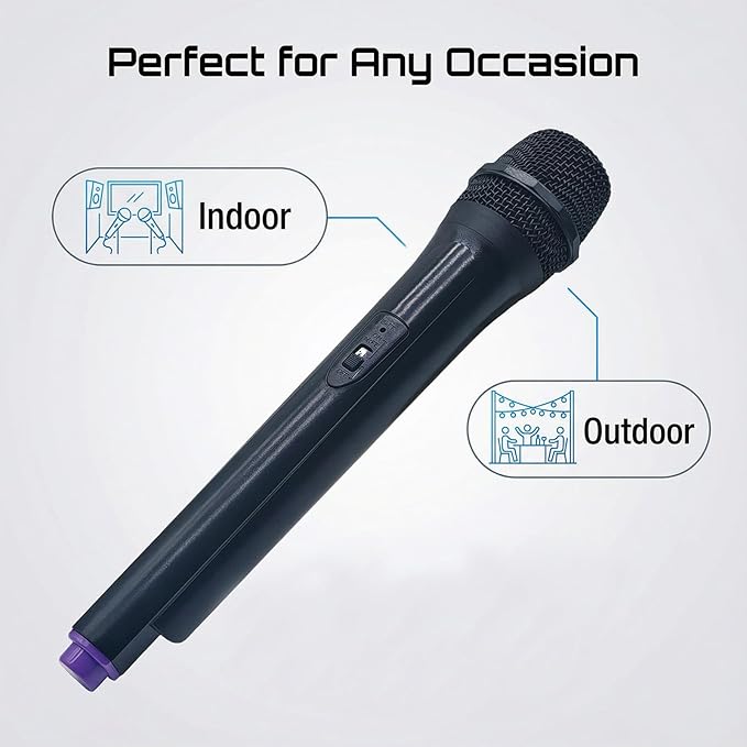 Microphone Prop - Realistic Plastic Mic for Karaoke Practice, Speech Training & Costume Performance