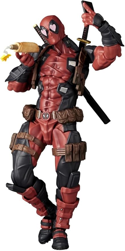 Kaiyodo Revoltech Amazing Yamaguchi Deadpool Ver. 2.5, Total Height: Approx. 6.7 inches (170 mm), Non-scale, PVC & ABS, Painted Action Figure, NR050