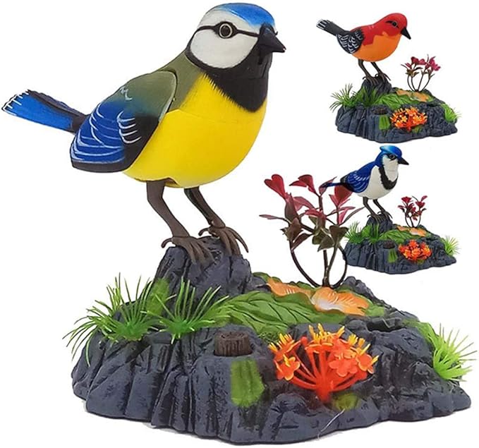 Talking Parrots Birds Electronic Pets,Singing Chirping Bird with Motion Sensor Activation Office Home Decoration Kids Toys Brithday Gifts