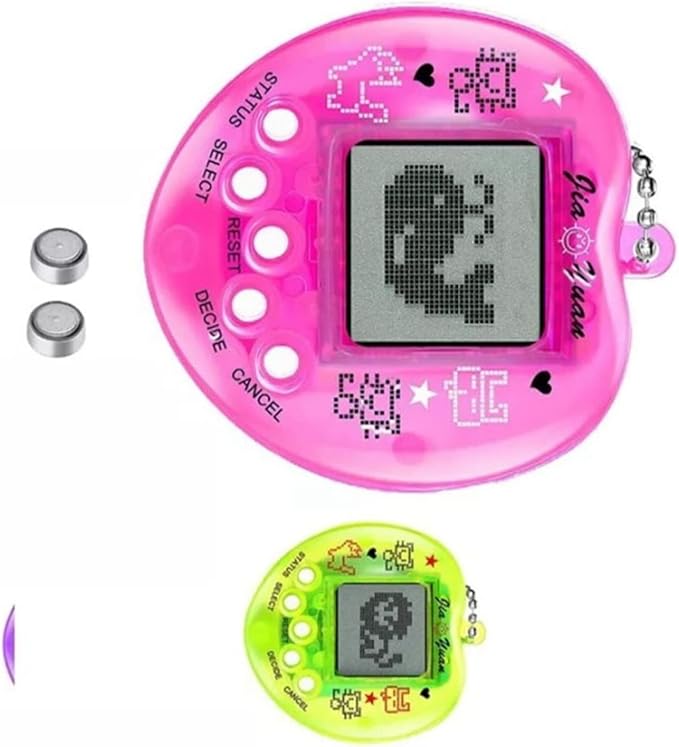 ZJchao Virtual Pet Game Mini Heart Shape Electronic Pets Toys 2Pcs Digital Kids
