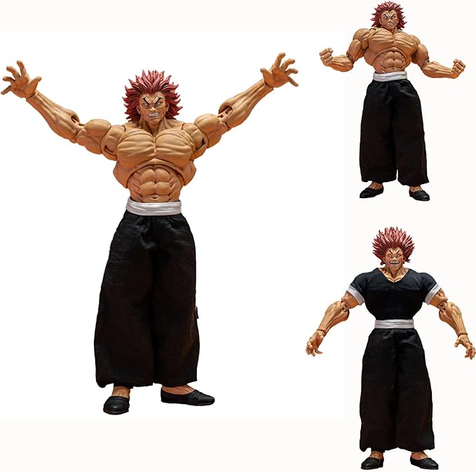 Hanma Yujiro Action Figure 18CM Anime Figure Yujiro Statue Model, Joints Movable Cartoon Manga Figure Handmade Collectible Desktop Decoration for Fans