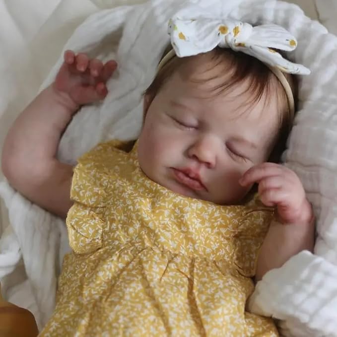 Anano Full Silicone Reborn Baby Doll Girl 20 in Realistic Baby Dolls Silicone Full Body Lifelike Newborn Babies Reborn Toddler Dolls Soft Real Life Like Babys Doll Washable