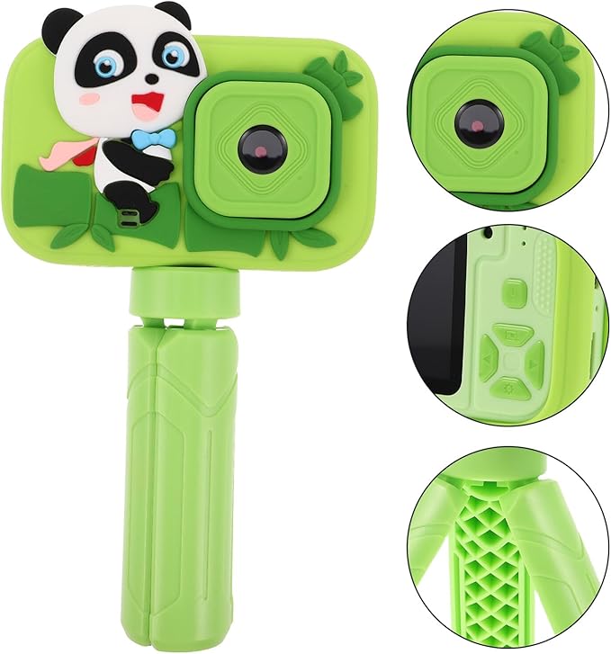 Toyvian Camera Dual Lens Digital Photo and Video Camera for Boys with 2.4-inch IPS Screen Portable Starter for Travel and Birthday