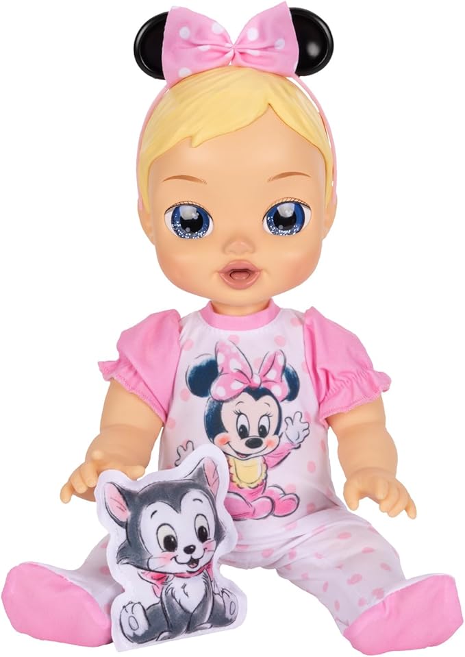 13-Inch Interactive Baby Doll – Magical Lights, Sounds, Music & Wand – Minnie-Inspired Nurturing Doll with Accessories – Multiple Skin Tones, Eye Colors – Ages 2 and Up