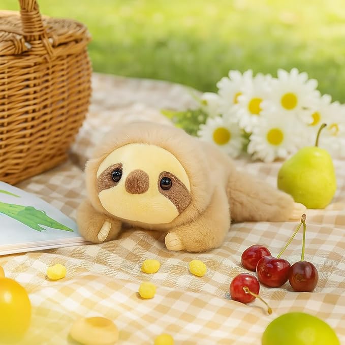 Adorable Sloth Stuffed Animal Soft Sloth Plush Toy Cute Birthday Gifts for Boys Girls Kids Toddlers