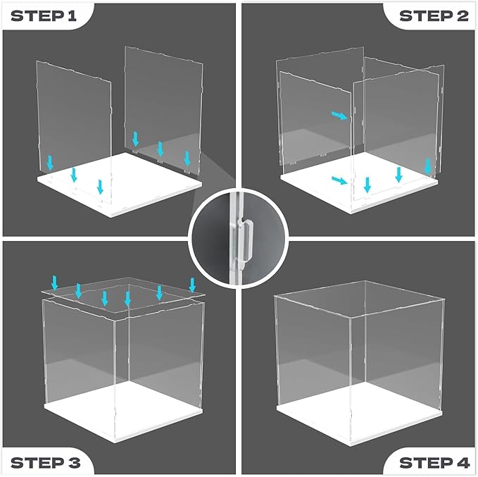 Nynelly Acrylic Display Case for Collectibles,Clear Display Box for Lego 21318 Tree House, Acrylic Boxes for Display Toy Figure, Assemble Countertop Dustproof Showcase with Base,17.7x17.7x17.5 in