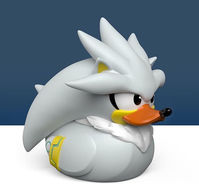 TUBBZ First Edition Silver The Hedgehog Collectible Vinyl Rubber Duck Figure - Official Sonic The Hedgehog Merchandise - SEGA Movies TV & Video Games