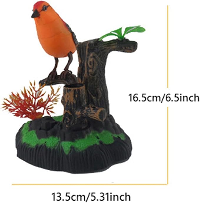 Electronic Bird Toy Realistic Kids Birthday Gifts,Voice Controlled Electric Animal Pets Simulation for Room Office Decoration
