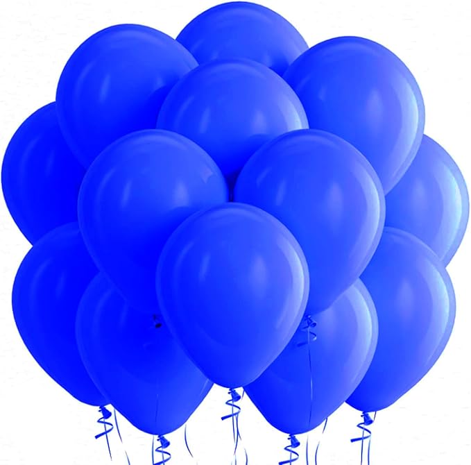 100 Pieces Blue UV Neon Glow in the Dark Balloons Neon Party Supplies Black Light Balloon for Hanukkah Glow Helium Fluorescent Latex Balloons for Birthday Party Decoration