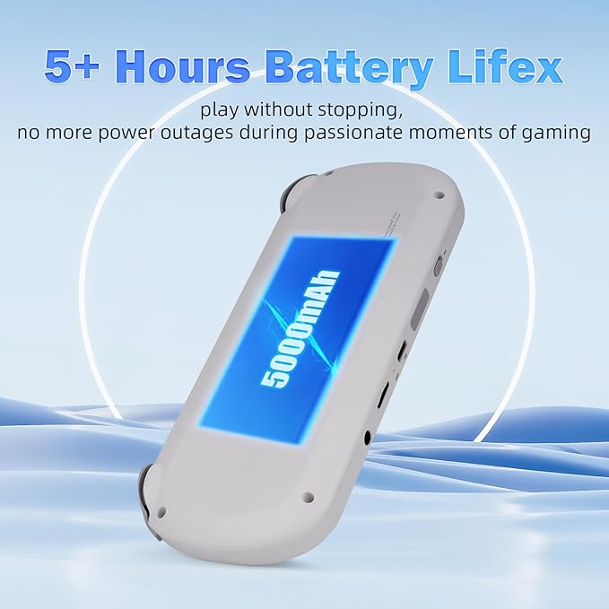 Trimui Smart Pro Retro Handheld Gaming Console Video Gaming Console Trimui Smart Pro Retro Portable Game Console Emulator Dual Joystick Design 4.96 inch 720x1280 IPS Screen 5000mAh 64G TF Card White