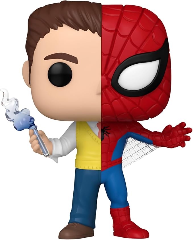 Funko POP Marvel: Split - Spider-Man - Spider-Man/Peter Parker - Marvel Comics - Collectable Vinyl Figure - Gift Idea - Official Merchandise - for Kids & Adults - Comic Books Fans