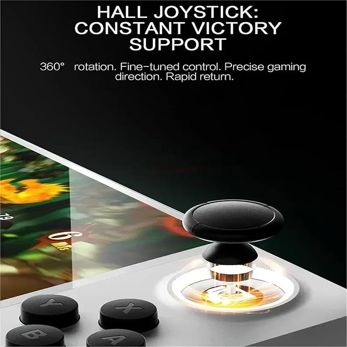 E6 Handheld Game Console Portable Video Game Support 5-inch IPS Screen 60Hz Screen Retro Gamebox 6000 Games Children's Gift（32G White）