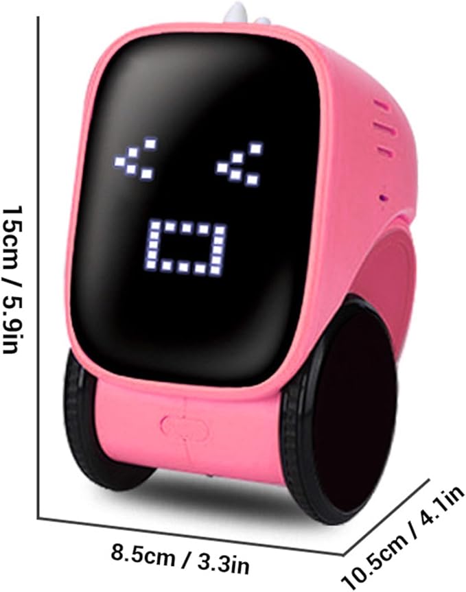 TOPINCN Smart Charging Robots for Kids, Interactive Smart Robotic with Touch Sensor for Boys Girls, Story Machine Remote Control Programming Toy for Early Education Learning (Pink)