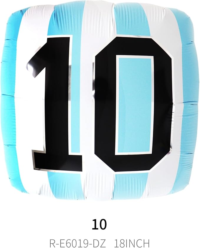 4D Football Balloons Set - Soccer Field, Cleats, Jersey & Goat Shapes | Sports Party Decorations for Fans, Birthday, Game Day (blue &white)