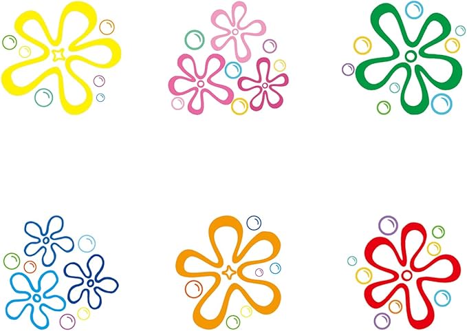 Flower Bubble Decorations Hanging Swirls Under The Sea Birthday Party Decorations for Yellow Cartoon Hanging Swirls Party Supplies