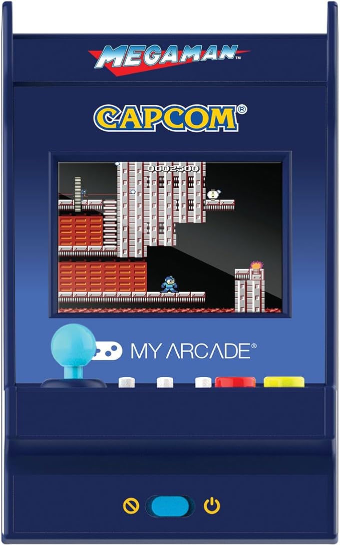 My Arcade Mega Man Nano Player Pro: 4.8" Portable Mini Arcade with 6 Games, 2.4" Screen Color Display, Retro