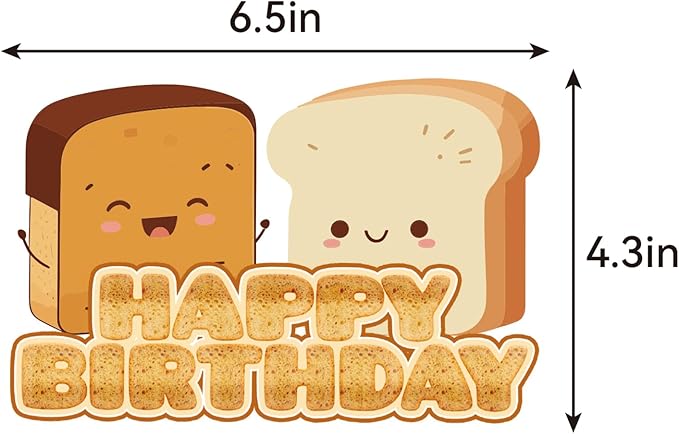 Toast Bread Birthday Party Supplies - Includes Banner, Cake Topper, Cupcake Toppers, Balloons for Bread Theme Party