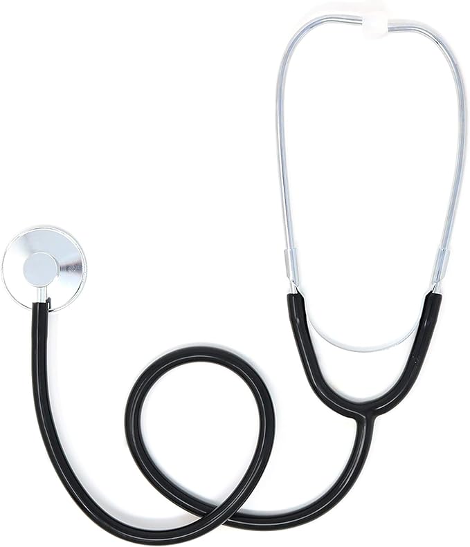 Skeleteen Doctor's Stethoscope Kids Toy - Doctor-Or-Nurse Pretend Play-Costume Accessories and Prop Toys for Kids - 1 Piece (Black)