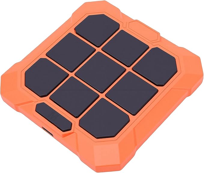 Handheld Toe Game, 6 in 1 Electronic Rechargeable Kids Game, Silent Mode with Multiple Modes, Ideal for 6 12 Years Old Boys, Girls & Adults (Orange)