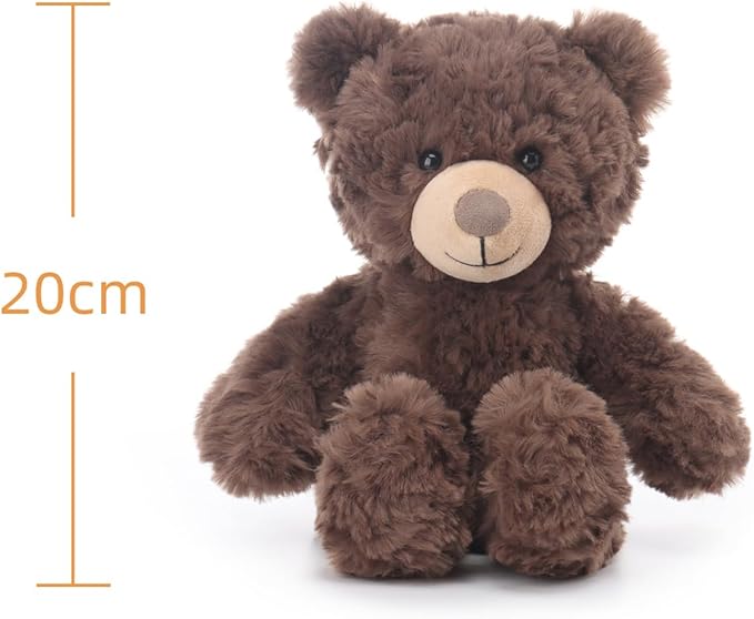 Apricot Lamb Coffee Flower Bear Stuffed Animals for Kids, Soft Cute Plush Toys for Baby Girl and Boy, 8 Inches