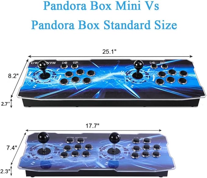 GWALSNTH 32000 in 1 Pandora Box Mini Arcade Games Console, Plug and Play Video Games,1280X720 Display, 3D Game, Search/Save/Hide/Pause