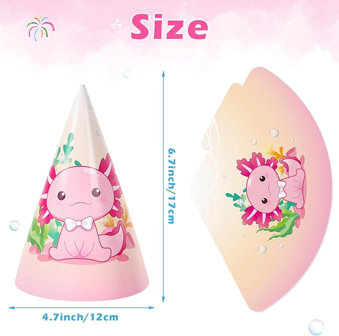 WERNNSAI Birthday Party Hats - 12 Pcs Birthday Party Supplies Cone Hat Headbands Colorful Paper Party Hats for Kids