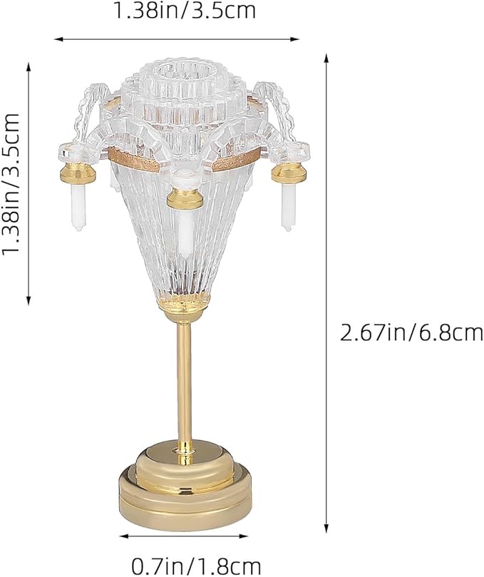 TOYANDONA Dollhouse Chandelier - 1/12 Scale Doll House Ceiling Lamp Miniature Dollhouse Lights Led Battery Operated for Doll House Decoration Accessories