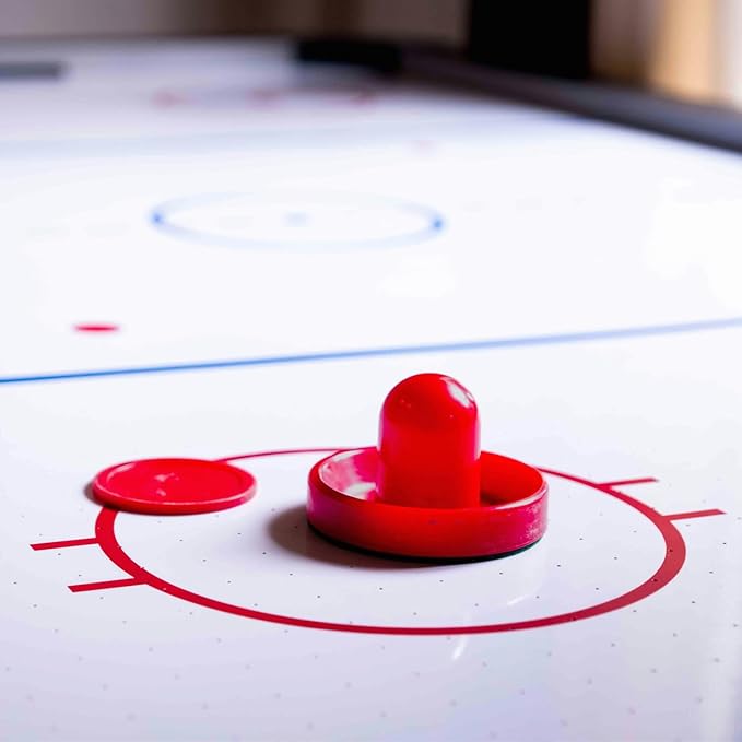 Air Hockey Pushers, Air Hockey Pucks and Air Hockey Paddles, Goal Handles Paddles Replacement Accessories for Game Tables (2Pushers, 4Pucks)
