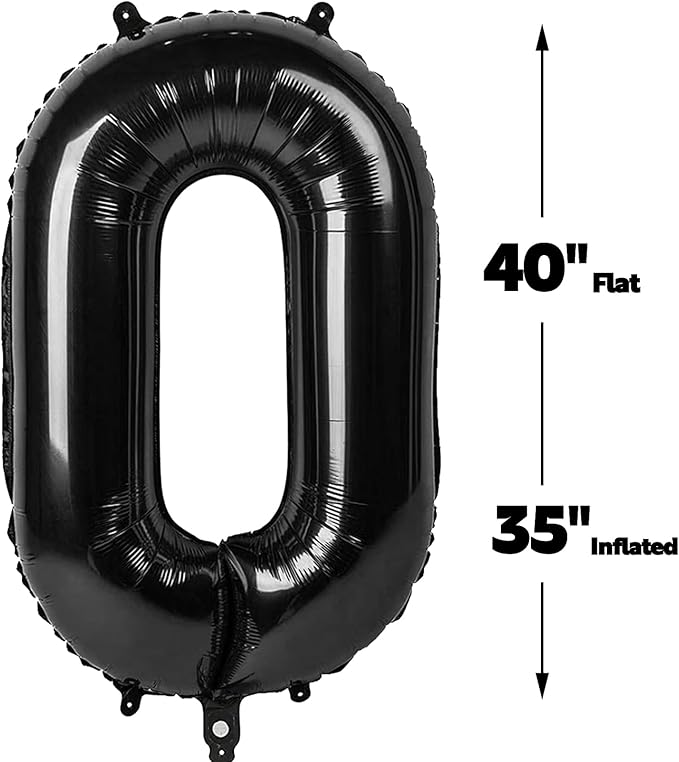 Black Number 100 Balloon - 40 Inch, Birthday Party Decorations, Anniversary & Graduation Supplies