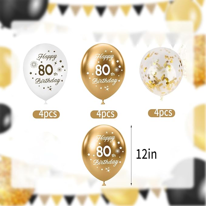 White Gold 60th Birthday Balloons Pack of 15 Men Women Happy 60th Birthday Party Deocorations Supplies Men Women Happy 60th Birthday Ballloons Latex Confetti Balloons 12inch & Ribbon