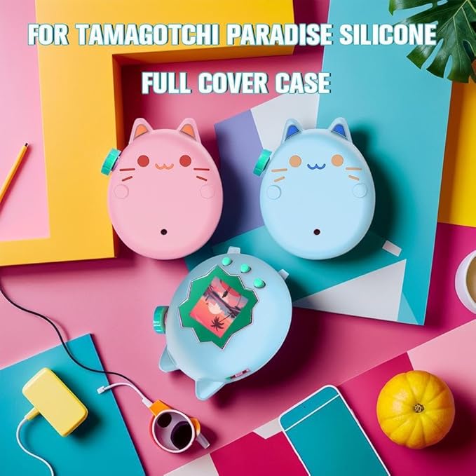 Protective Case for Tamagotchi Paradise, Cute Silicone Cover for Kids, Evolved Electronic Pet Toy Skin Shell Case, Soft Film Anti-Scratch, Ultra-Thin Full Protective Case Cover