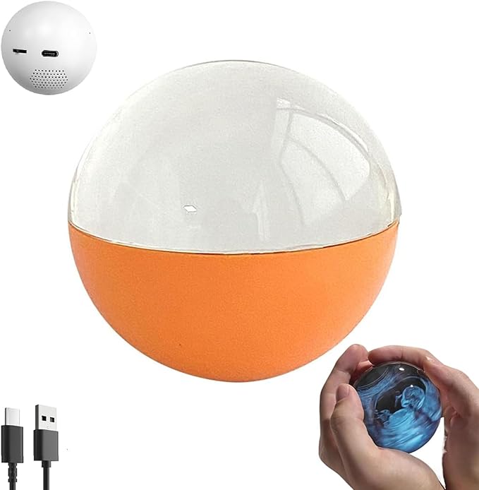 2.7" Crystal Ball Video Player,Personalized Digital Display Sphere with Custom Uploadable Videos & Photos,Customized Light-Up Sphere Gift for Anniversary, Birthday,Wedding