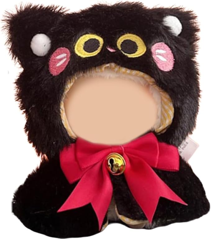 Clothes for 15/17cm Doll (No Doll), Fashion Outfit Set - Cute Furry Cape, Cute Dress Up Accessories (Luna)