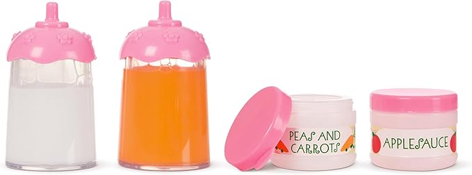 Melissa & Doug Mine to Love Baby Food & Bottle Play Set for Feeding Dolls Baby Doll Feeding Set, Disappearing Milk Bottle Toy for Kids 3+