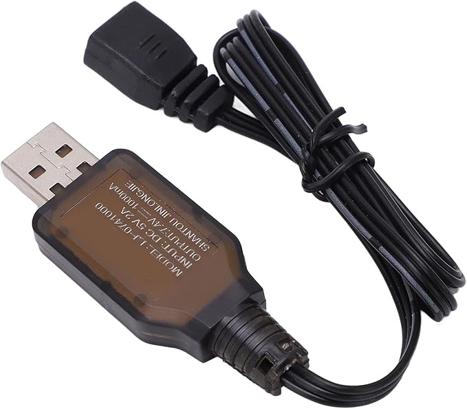 Fydun RC Car Battery Charger, 1 16 7 4V 1000mA Lipo USB Remote App Controlled Vehicle Parts Charging Cable for Control Smart IC Technology with Overload Defence