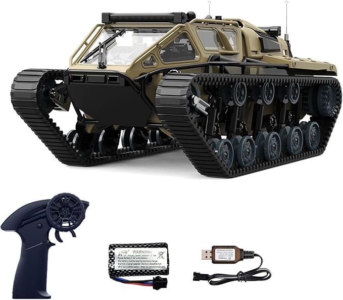 1/18 2.4G RC Tracked Off Road Vehicle C8812 Wireless Remote Drifting Car 360 Rotation LED Lights Battery Dual Motor RTR Model Hobby Grade Model for Adult Hobby(Yellow)