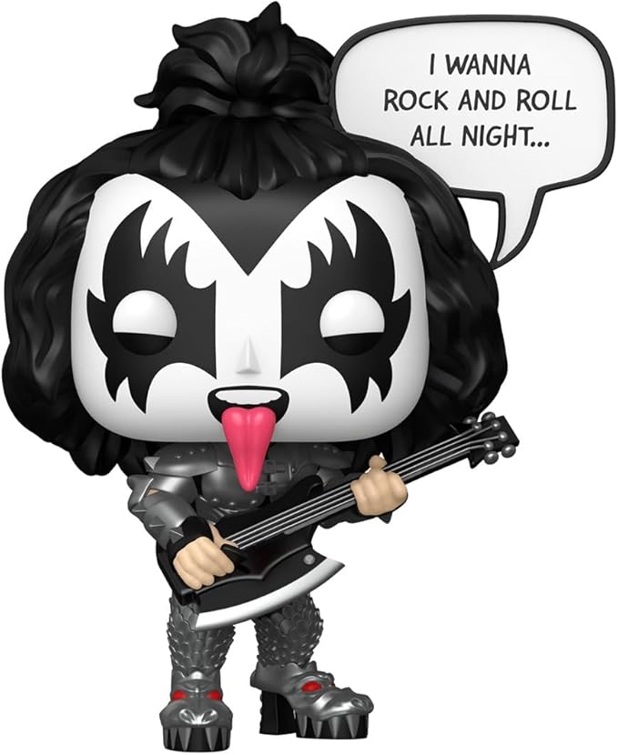 Funko Pop! Sayings: The Demon - (Rock and Roll All Nite) - KISS - Collectable Vinyl Figure - Gift Idea - Official Merchandise - Toys for Kids & Adults - Music Fans - Model Figure for Collectors