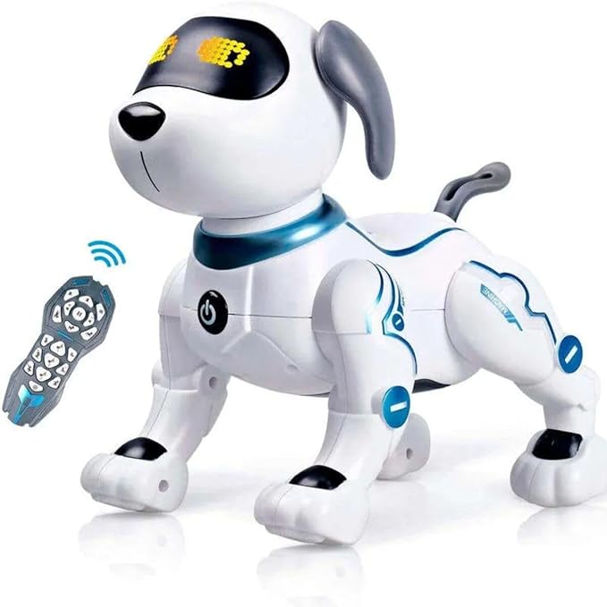 SmartyPup Intelligent Robot Dog Toy – Interactive Smart Pet with Voice Control, Gesture Sensors, Tricks, Programmable Moves & LED Expressions – Educational AI Puppy Toy for Kids Ages 3–12