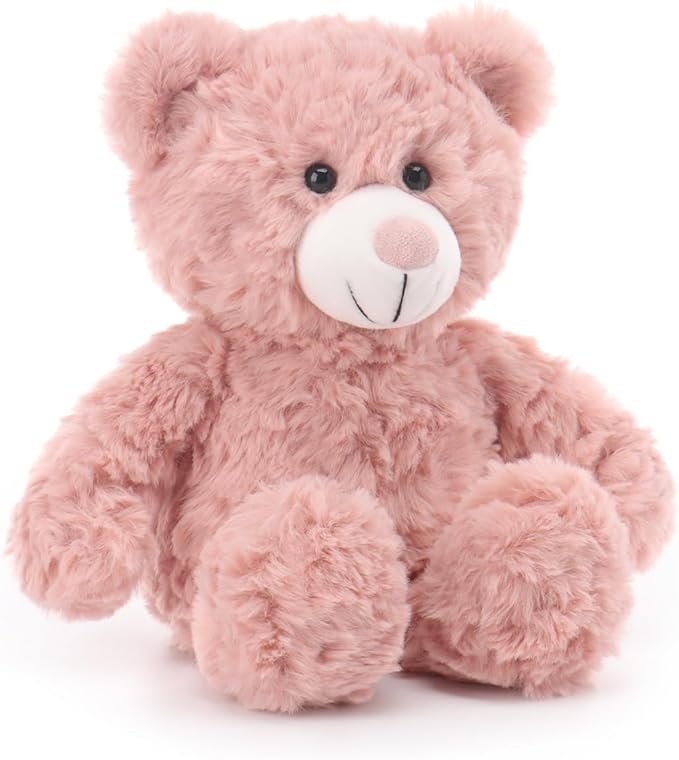 Apricot Lamb Misty Pink Flower Bear Stuffed Animals for Kids, Soft Cute Plush Toys for Baby Girl and Boy, 8 Inches