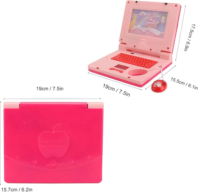 Bnineteenteam Kids Learning Education Laptop Computer for Ages 3 with Non-Retractable