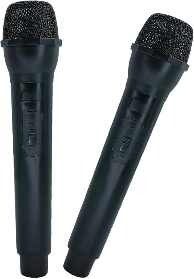 2 Pcs Microphone Pretend,Simulation Microphone, Toy Microphone Costume Prop for Role Playing,Singing and Dancing.