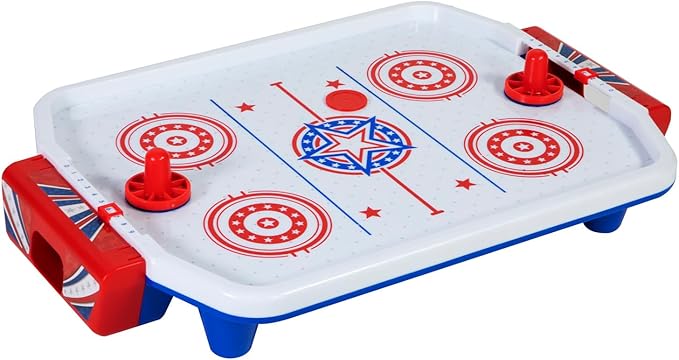 Merchant Ambassador Retro Arcade Electronic: Air Hockey - Tabletop Game, Powerful Airflow, 2 Players, Ages 6+