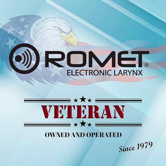 Finest sound at The Lowest price in The World Romet Model R120 Electronic Larynx Hold tight against The neck for best sound