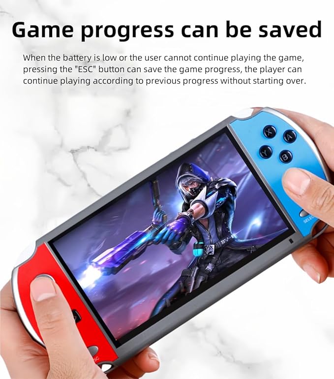 5.1 inch Colorful Video Game Console Multiple Simulators Built in Free Games Can Save/add/Delete Electronic Game Handheld Gaming Retro Portable Game Device Toys Children