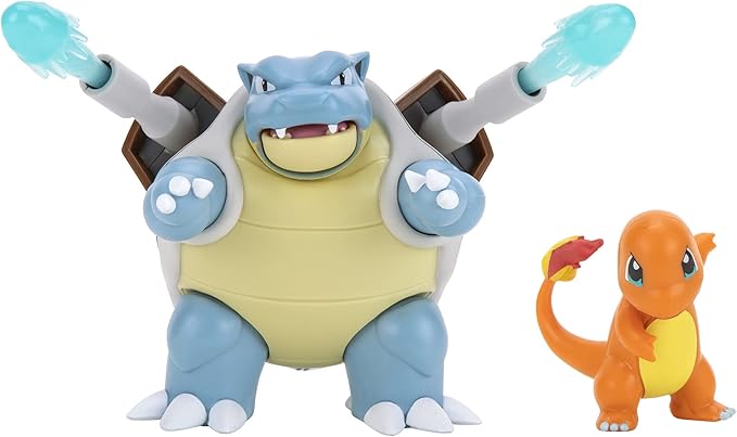 Pokémon Pokémon Battle Figure 2 Pack Blastoise & Charmander - 4.5-inch Blastoise, 2-inch Charmander- Toys for Kids Fans - Amazon Exclusive